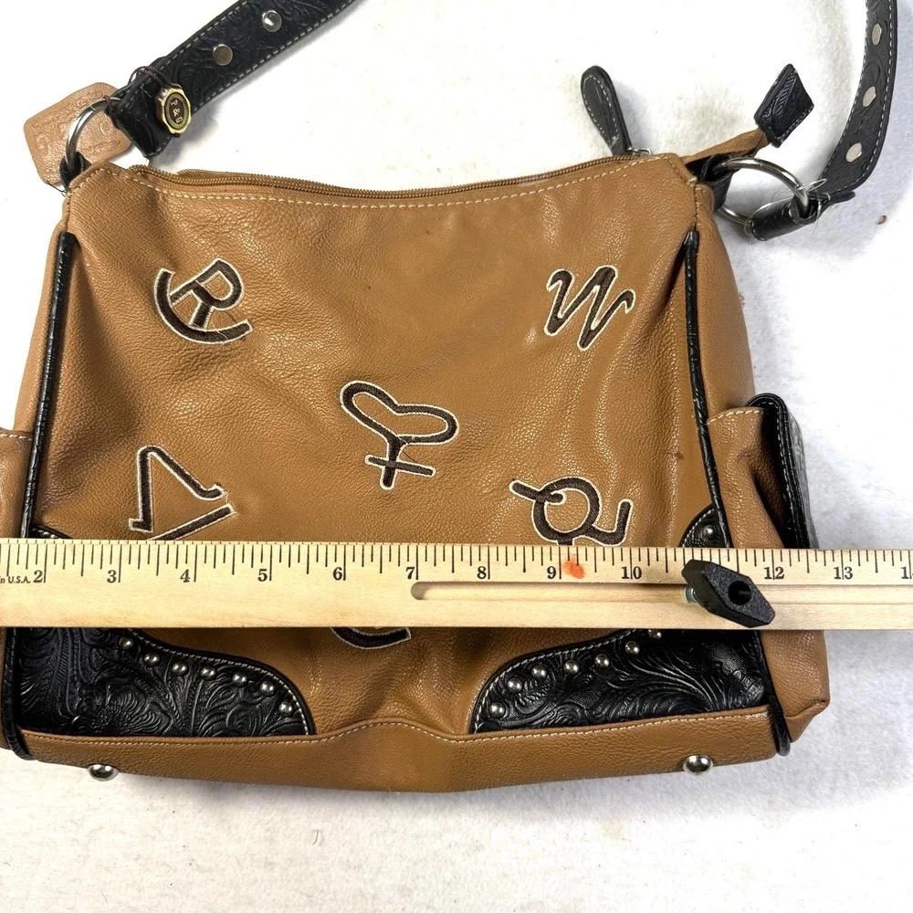 P&G Collection Western Embroidered Shoulder Handbag Womens Tooled Y2K Cowboycore